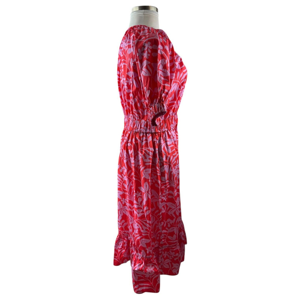 Voyageur by Mersea Hedy Tropical Floral Vine Tiered Midi Maxi Dress Mer Sea XL - Picture 11 of 14